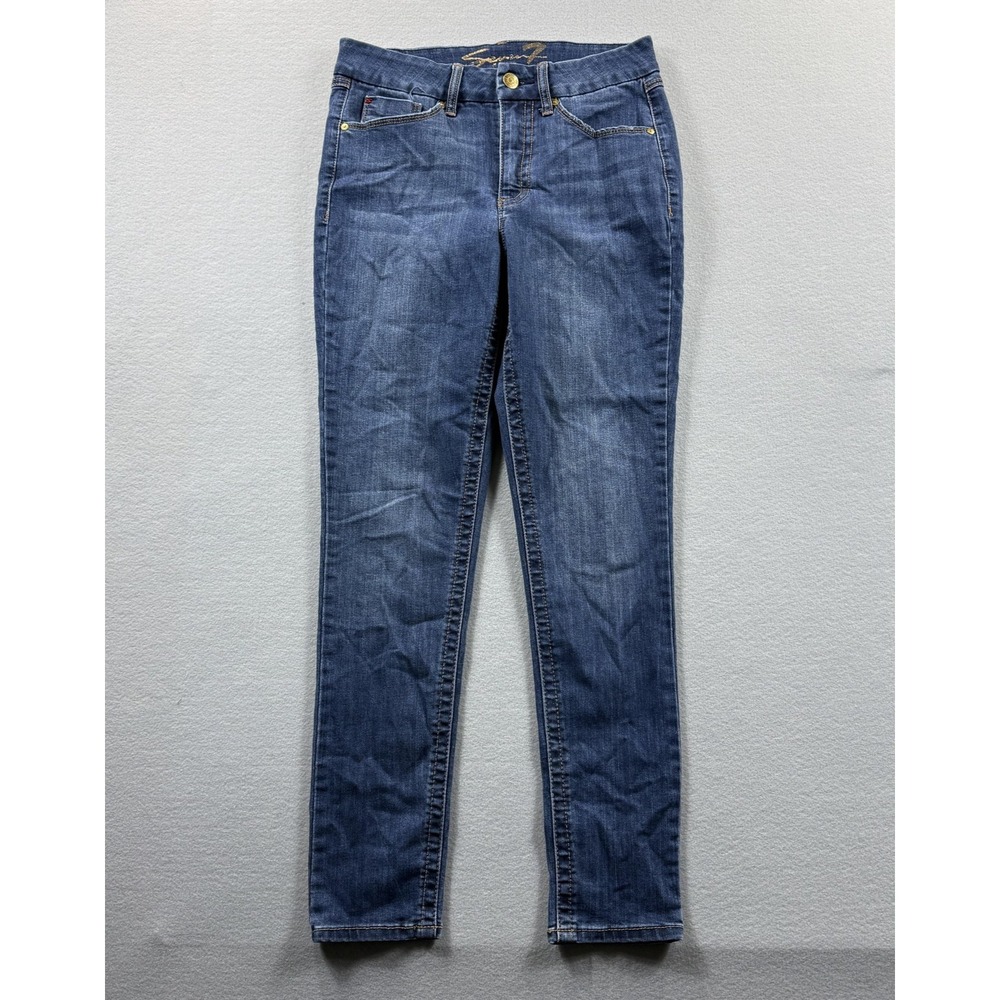 Seven7 Jeans Womens 10 Blue Medium Wash High Rise Skinny Stretch‎ Denim 30x29